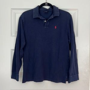 Navy Ralph Lauren Long Sleeve Polo